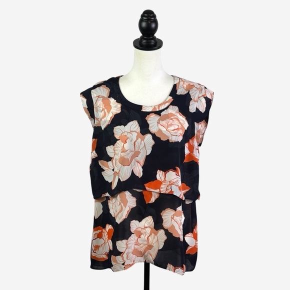 Cabi Floral Sleeveless Blossom Tiered Blouse Style 5030 Medium - Picture 2 of 13
